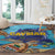 Little Cayman Map Sea Turtle Round Carpet Ocean Vibes