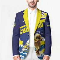 Custom Football 2026 Curacao Blazer The Blue Wave Come On