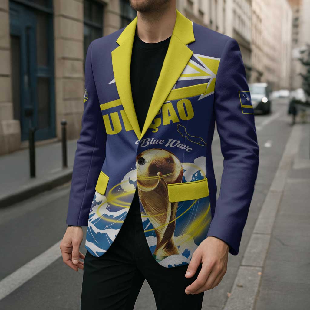 Custom Football 2026 Curacao Blazer The Blue Wave Come On
