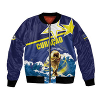 Custom Football 2026 Curacao Bomber Jacket The Blue Wave Come On