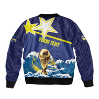 Custom Football 2026 Curacao Bomber Jacket The Blue Wave Come On