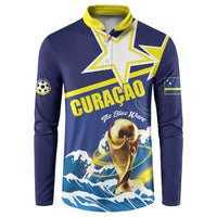 Custom Football 2026 Curacao Button Sweatshirt The Blue Wave Come On