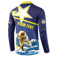 Custom Football 2026 Curacao Button Sweatshirt The Blue Wave Come On