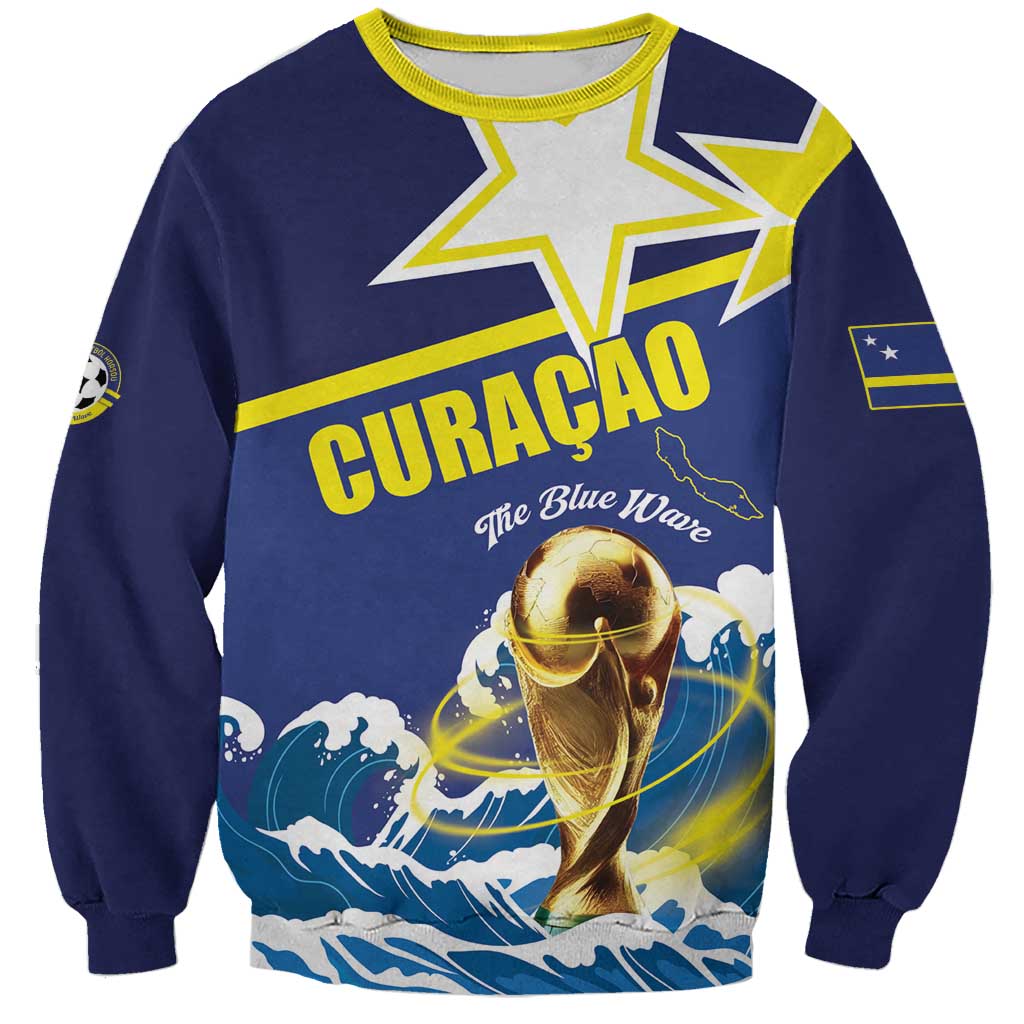 Custom Football 2026 Curacao Sweatshirt The Blue Wave Come On