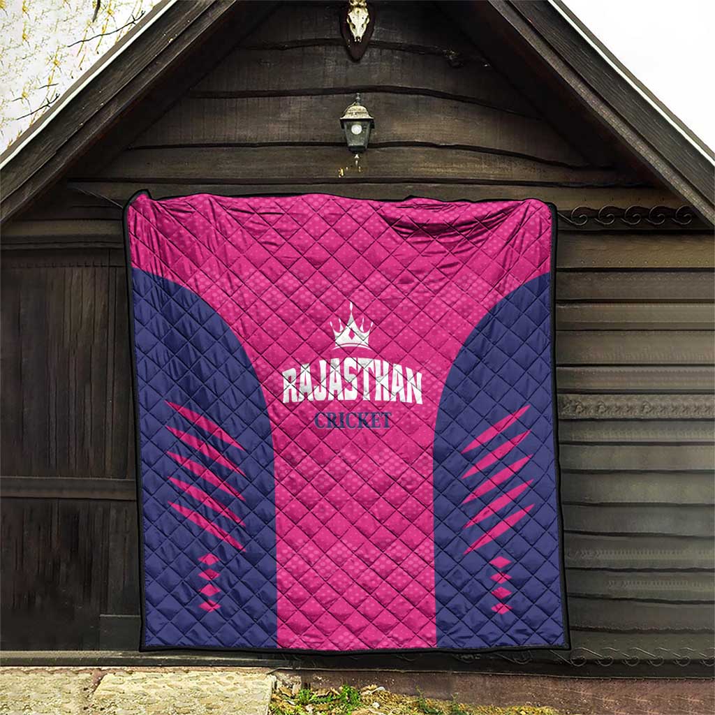 Rajasthan 2025 Cricket Royals Quilt Pink And Halla Bol