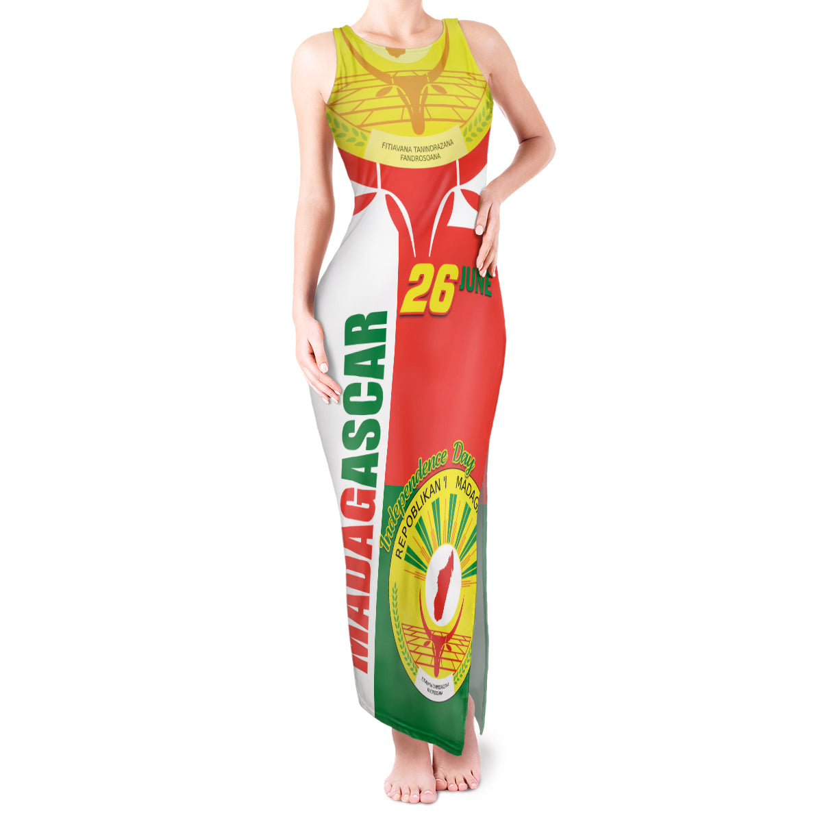 Madagascar Independence Day Tank Maxi Dress Madagasikara June 26 - Wonder Print Shop