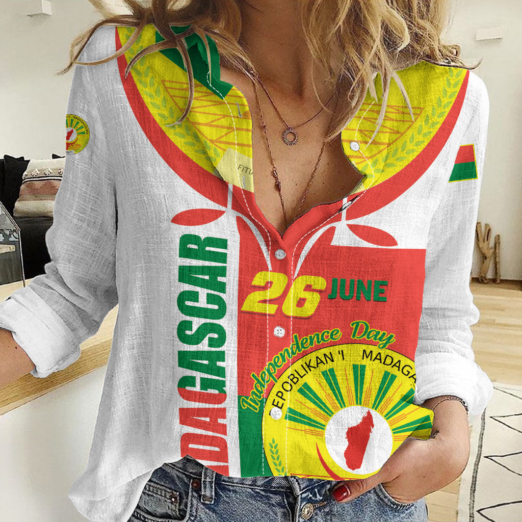 Madagascar Independence Day Women Casual Shirt Madagasikara June 26 - Wonder Print Shop