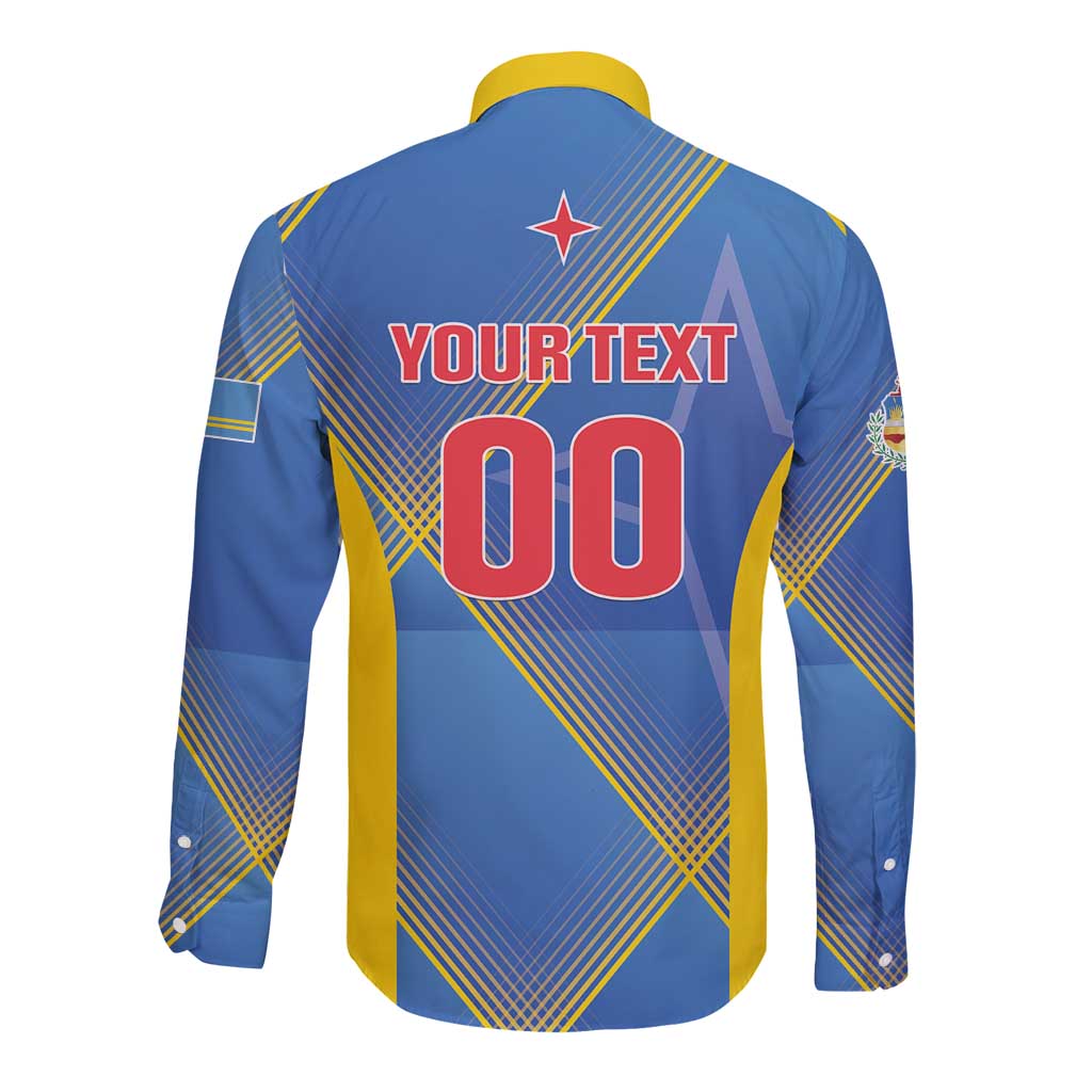 Custom Sport Team Aruba Long Sleeve Button Shirt One Team One Dream