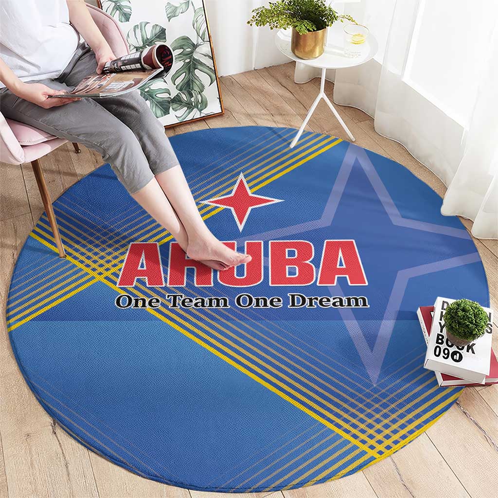 Sport Team Aruba Round Carpet One Team One Dream