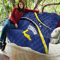 Curacao Flag Day Quilt Korsou Map Simple Style