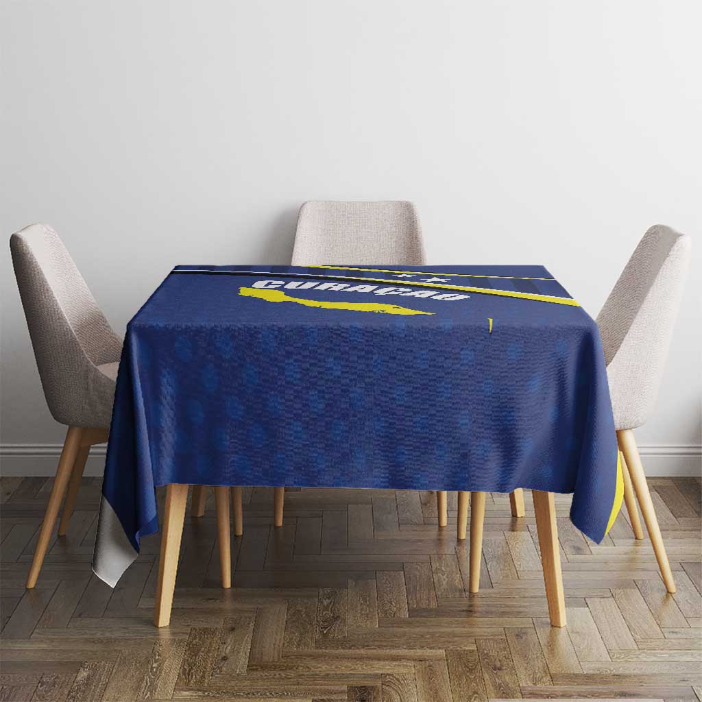 Curacao Flag Day Tablecloth Korsou Map Simple Style