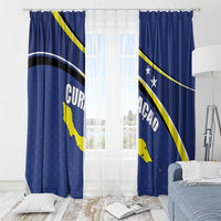 Curacao Flag Day Window Curtain Korsou Map Simple Style