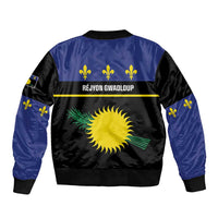 Guadeloupe Sleeve Zip Bomber Jacket Rejyon Gwadloup Black Version