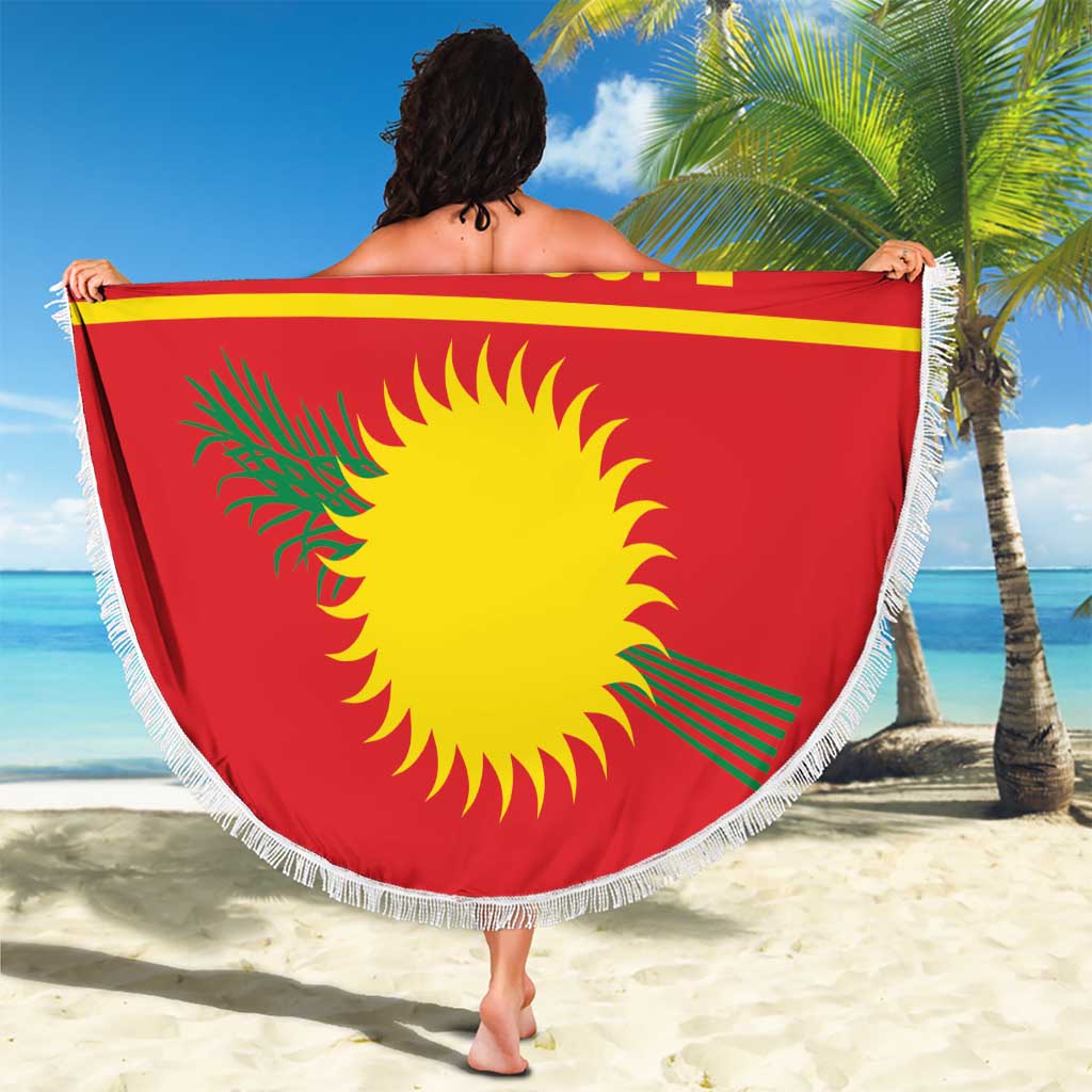 Guadeloupe Beach Blanket Rejyon Gwadloup Red Version