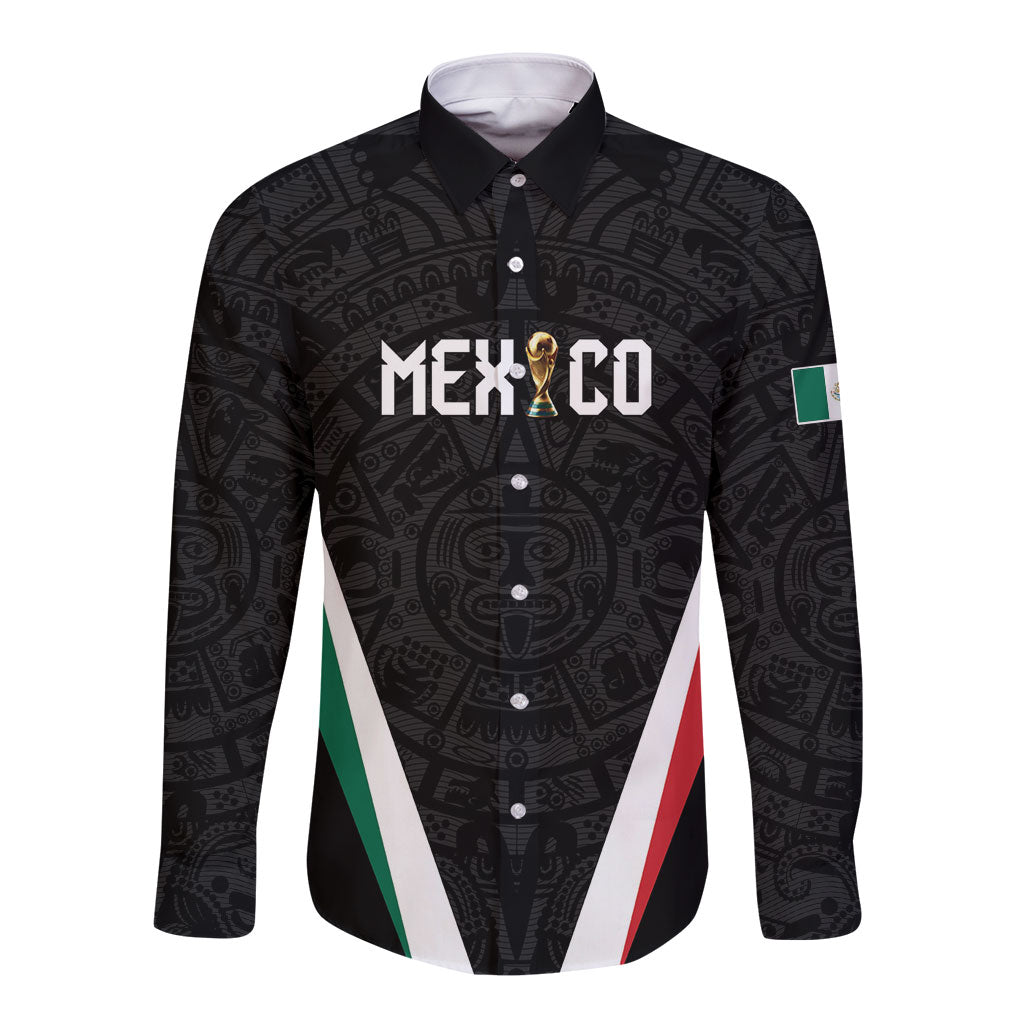 Custom Mexico 2026 World Football Long Sleeve Button Shirt Somos Mexico Champions