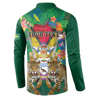 Personalized Guyana 60th Independence Day Button Sweatshirt Diamond Jubilee