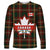 Canada Long Sleeve Shirt Canadian Coat Of Arms Mix Maple Leaf Tartan - Wonder Print Shop