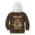 Custom Canada Kid Hoodie Canadian Coat Of Arms Mix Maple Leaf Tartan - Wonder Print Shop