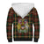 Custom Canada Sherpa Hoodie Canadian Coat Of Arms Mix Maple Leaf Tartan - Wonder Print Shop