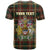 Custom Canada T Shirt Canadian Coat Of Arms Mix Maple Leaf Tartan - Wonder Print Shop