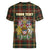 Custom Canada Women V Neck T Shirt Canadian Coat Of Arms Mix Maple Leaf Tartan - Wonder Print Shop