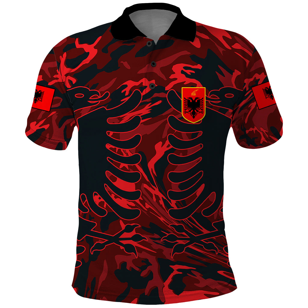 Albania Polo Shirt Albanian Golden Eagle Sport Version - Wonder Print Shop