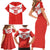 Custom Switzerland 2024 Football Family Matching Short Sleeve Bodycon Dress and Hawaiian Shirt Rossocrociati Go Champions - Wonder Print Shop