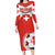 Custom Switzerland 2024 Football Long Sleeve Bodycon Dress Rossocrociati Go Champions - Wonder Print Shop