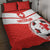 Switzerland 2024 Football Quilt Bed Set Rossocrociati Go Champions