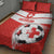 Switzerland 2024 Football Quilt Bed Set Rossocrociati Go Champions