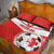 Switzerland 2024 Football Quilt Bed Set Rossocrociati Go Champions