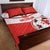 Switzerland 2024 Football Quilt Bed Set Rossocrociati Go Champions