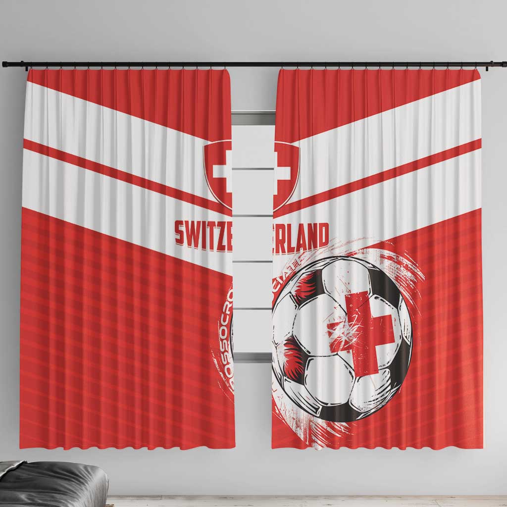 Switzerland 2024 Football Window Curtain Rossocrociati Go Champions