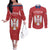 Custom Serbia 2024 Football Couples Matching Off The Shoulder Long Sleeve Dress and Long Sleeve Button Shirt Srbija Go Champions