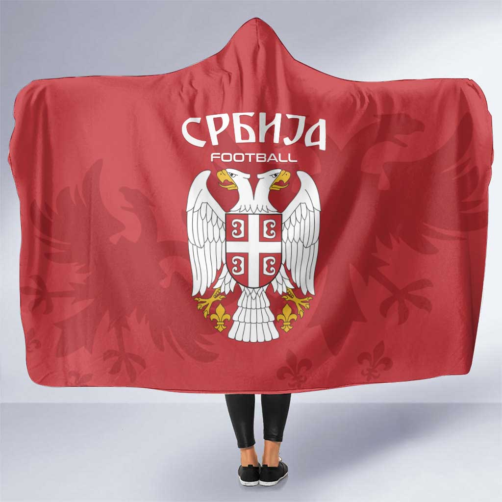 Serbia 2024 Football Hooded Blanket Srbija Go Champions