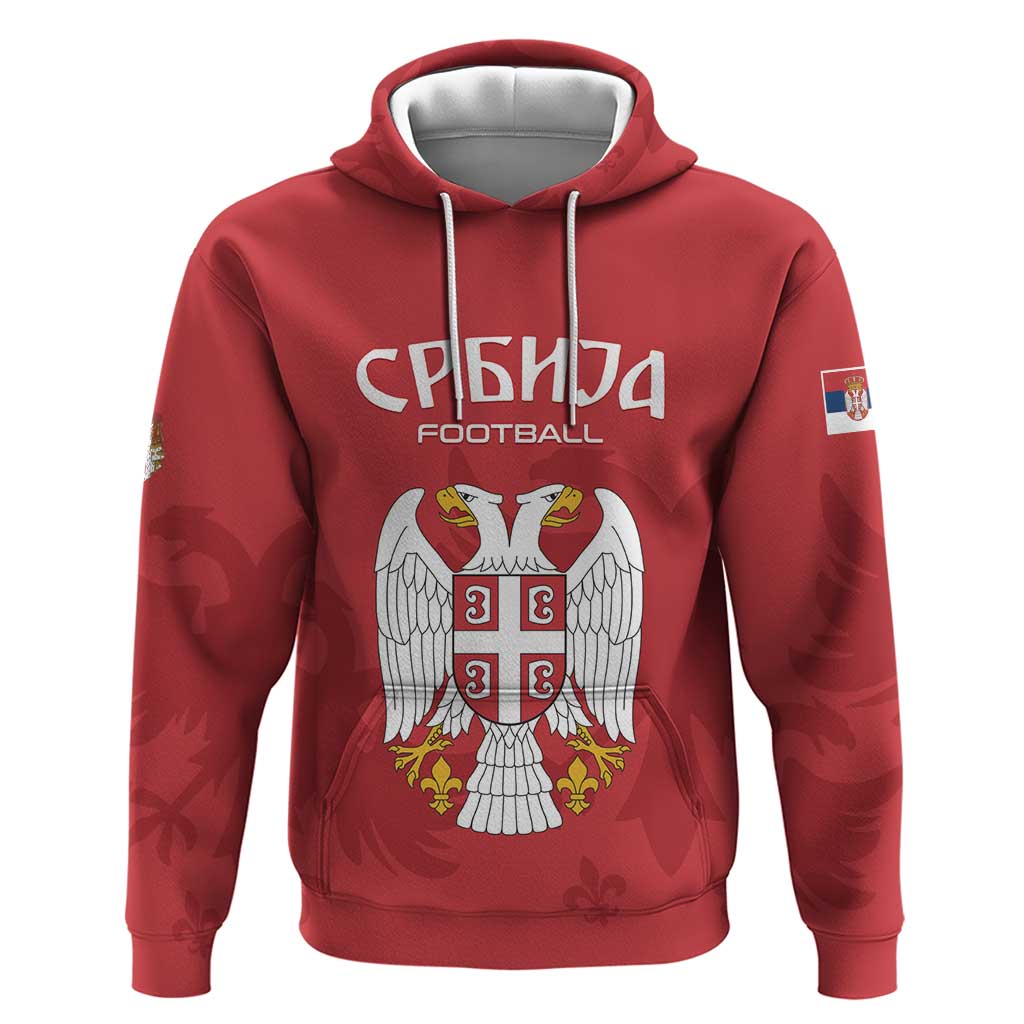 Custom Serbia 2024 Football Hoodie Srbija Go Champions - Wonder Print Shop