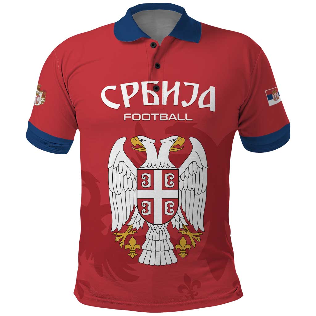 Custom Serbia 2024 Football Polo Shirt Srbija Go Champions - Wonder Print Shop