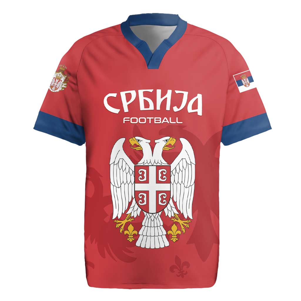 Custom Serbia 2024 Football Rugby Jersey Srbija Go Champions - Wonder Print Shop