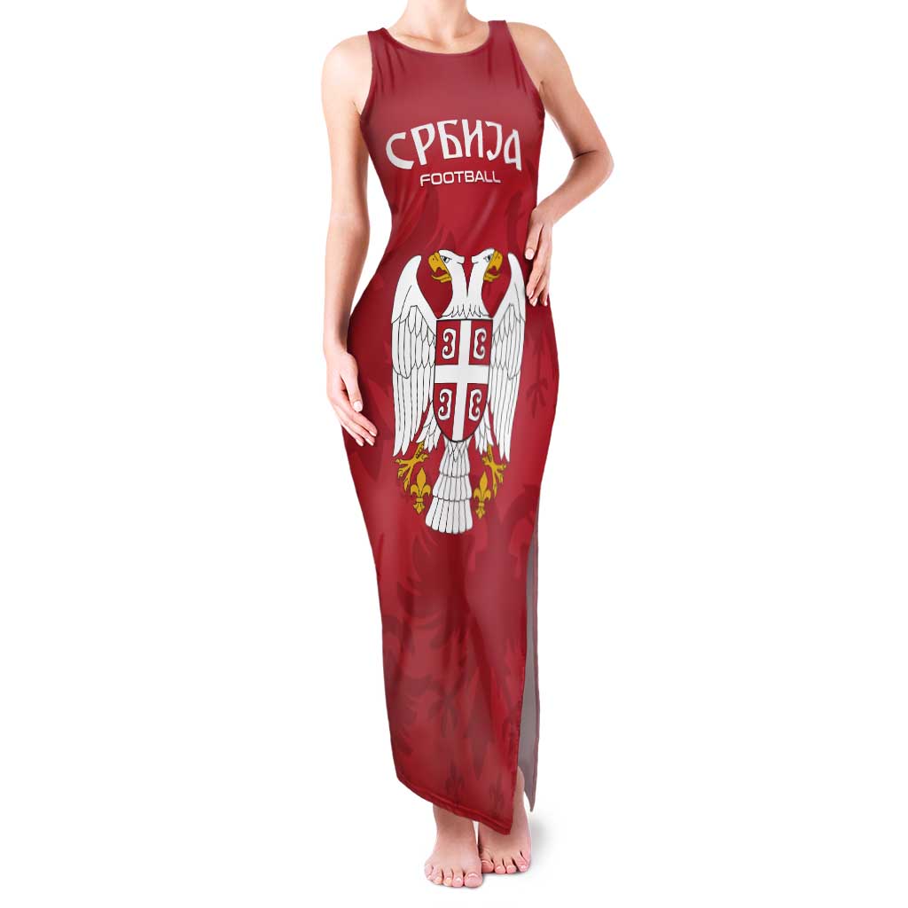 Custom Serbia 2024 Football Tank Maxi Dress Srbija Go Champions - Wonder Print Shop