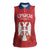 Custom Serbia 2024 Football Women Sleeveless Polo Shirt Srbija Go Champions - Wonder Print Shop