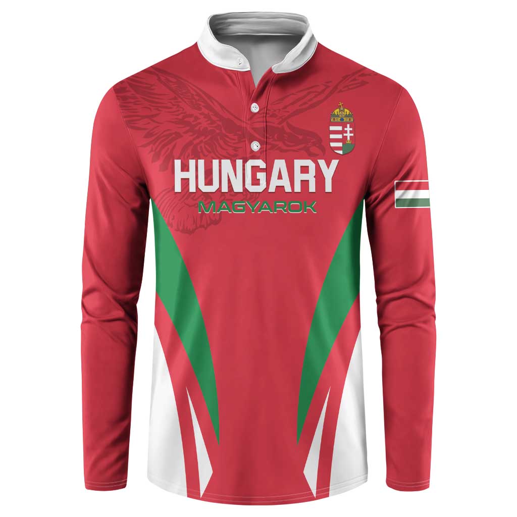 Custom Hungary 2024 Football Button Sweatshirt Hajra Magyarok - Wonder Print Shop