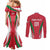 Custom Hungary 2024 Football Couples Matching Mermaid Dress and Long Sleeve Button Shirt Hajra Magyarok