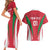 Custom Hungary 2024 Football Couples Matching Short Sleeve Bodycon Dress and Hawaiian Shirt Hajra Magyarok - Wonder Print Shop