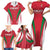 Custom Hungary 2024 Football Family Matching Short Sleeve Bodycon Dress and Hawaiian Shirt Hajra Magyarok - Wonder Print Shop