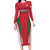 Custom Hungary 2024 Football Long Sleeve Bodycon Dress Hajra Magyarok - Wonder Print Shop