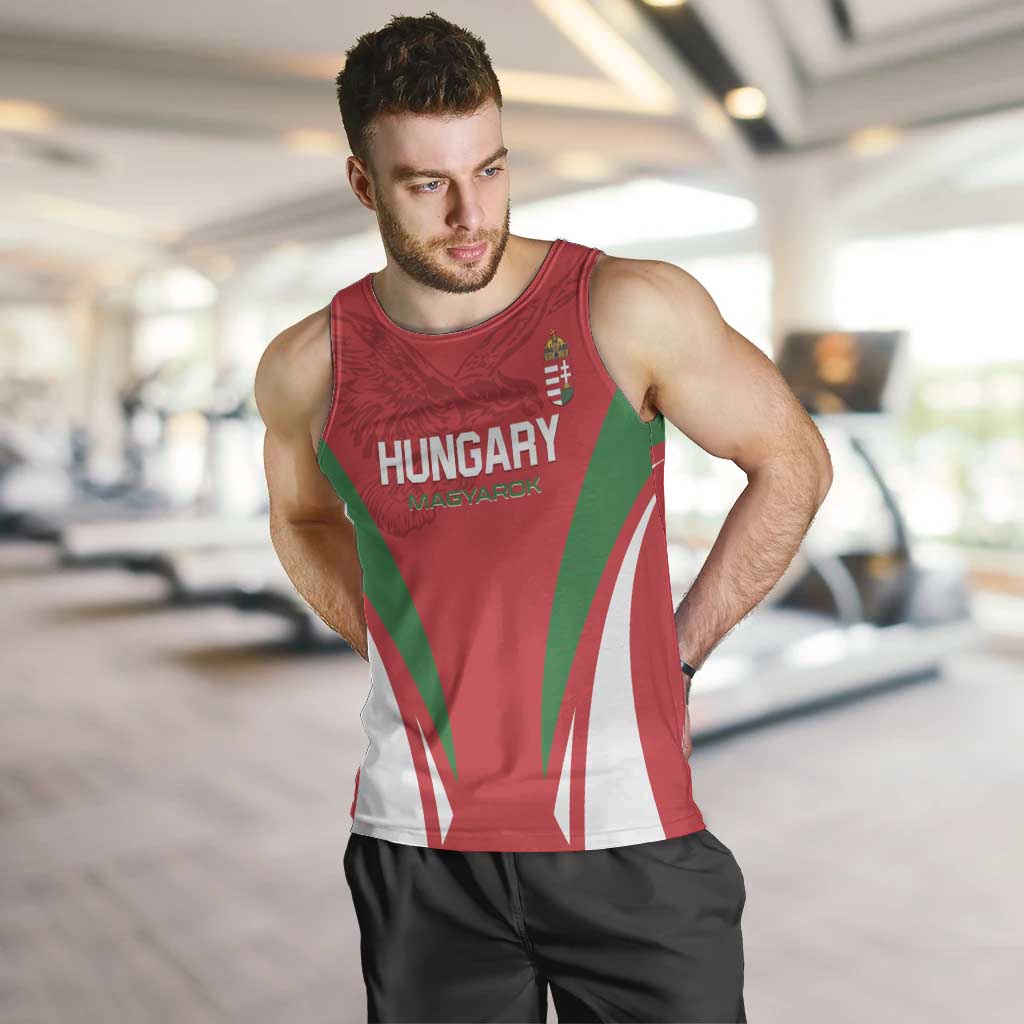 Custom Hungary 2024 Football Men Tank Top Hajra Magyarok - Wonder Print Shop