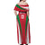 Custom Hungary 2024 Football Off Shoulder Maxi Dress Hajra Magyarok - Wonder Print Shop