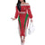 Custom Hungary 2024 Football Off The Shoulder Long Sleeve Dress Hajra Magyarok - Wonder Print Shop