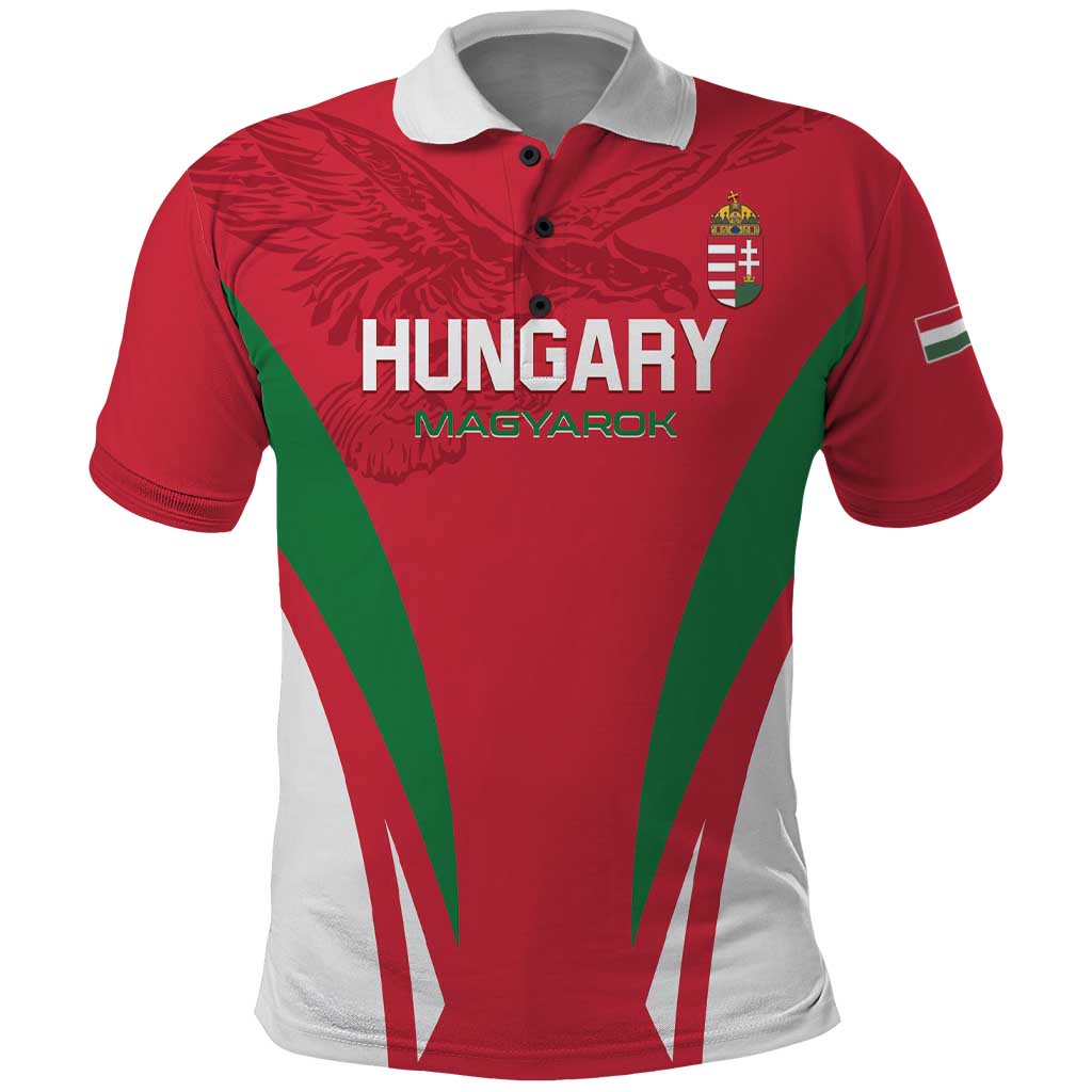 Custom Hungary 2024 Football Polo Shirt Hajra Magyarok - Wonder Print Shop