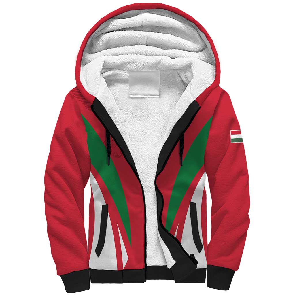 Custom Hungary 2024 Football Sherpa Hoodie Hajra Magyarok - Wonder Print Shop